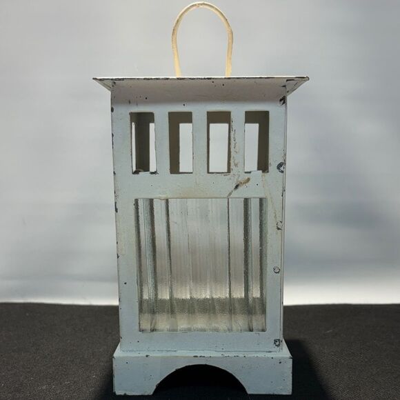 White Rustic candle holder Lantern - Picture 4 of 7